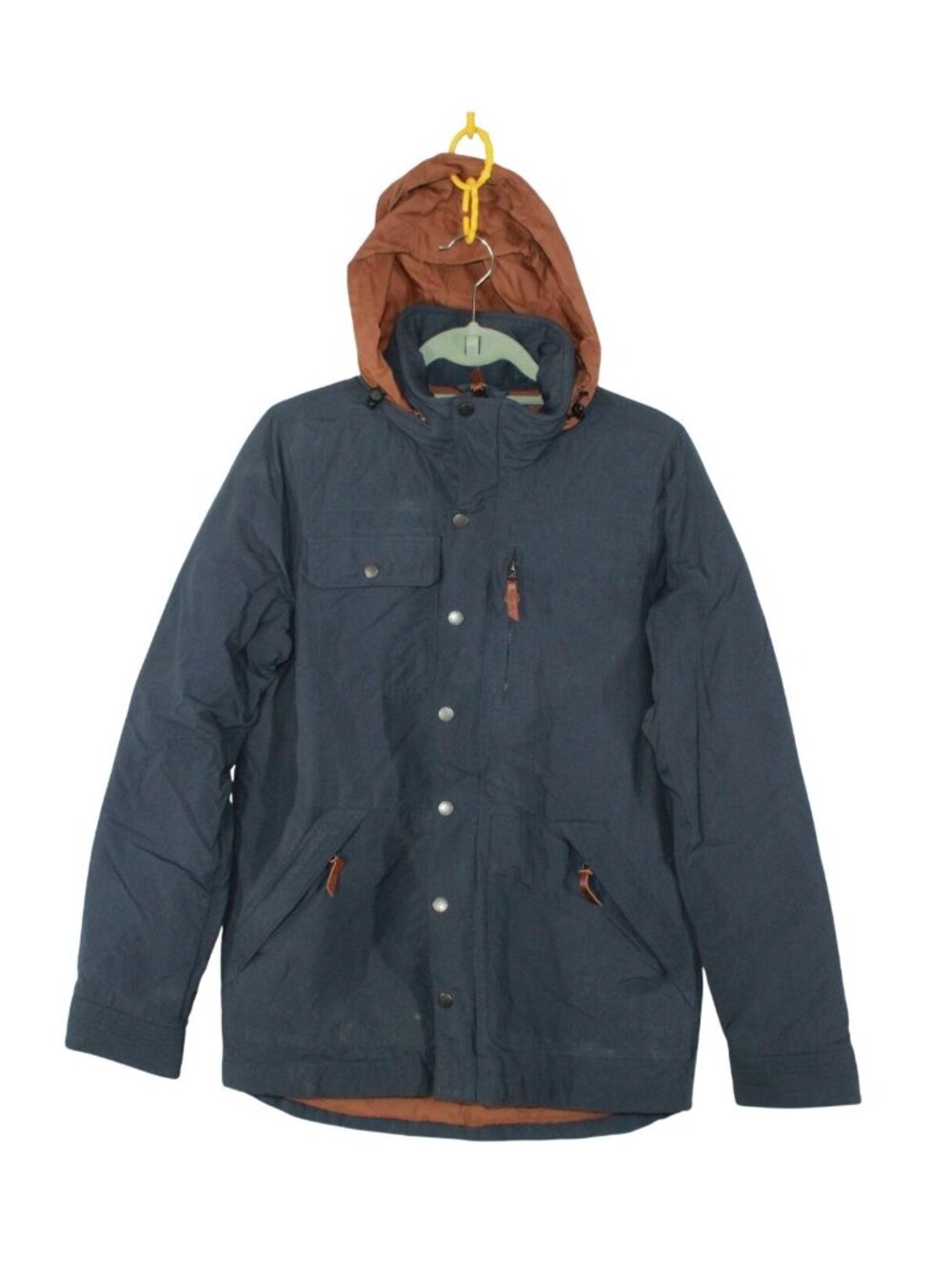 LL Bean Men's Bean's Insulated Travel Jacket Blue Nylon Outdoor Coat Size Small